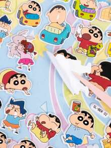 1 pegatina aleatoria. Pegatinas 3D de burbujas de Crayon Shin-Chan. Pegatinas decorativas DIY lindas para cuadernos, organizadores, teléfonos móviles y tazas. Perfectas para la decoración del hogar, la sala de estar, decoraciones de fiesta, regalos de cumpleaños, diversos regalos festivos y moda. - Multicolor - Ver 1