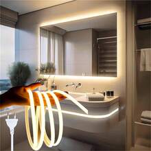 1条COB LED灯带，适用于化妆镜、梳妆台、电视背光、橱柜、置物架照明、房间装饰 - 1米/5米/10米 即插即用，带背胶和安装套件 - 查看 3