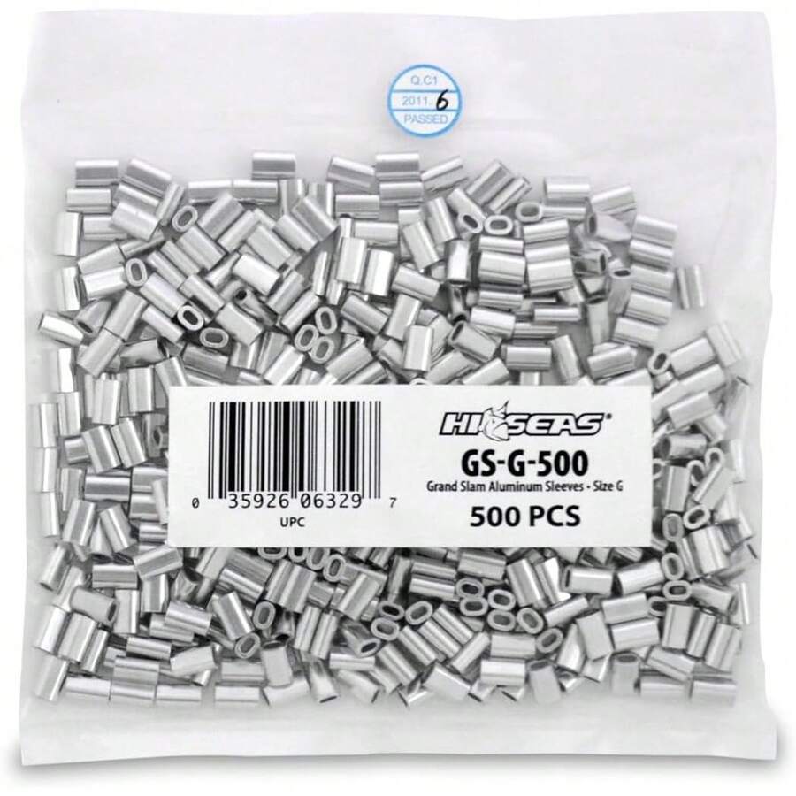Hi-Seas-SEAS Grand Slam Aluminio Crimp Mangas - Plateado - Ver 1
