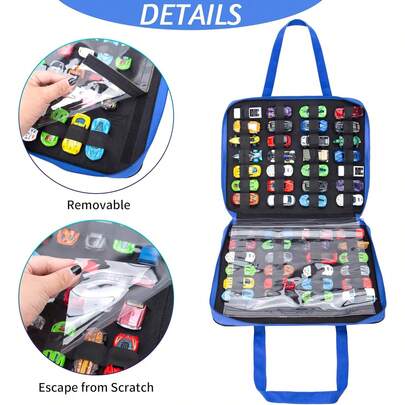 汽车收纳盒，兼容玩具车，玩具车整理收纳盒，适用于迷你玩具、汽车、小娃娃（含收纳袋），玩具车收纳袋/手提包，儿童越野车收纳袋，大容量合金模型收纳袋，生日礼物，儿童礼物，圣诞礼物，万圣节礼物。