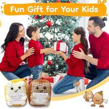 1pc Woven Bread Plush Doll Ornaments, With Encouraging Words, Can Be Used As Small Gifts For Friends And Family. Lovely Plush Doll Gift Design And Encouraging Words Are Very Warm And Sweet! These Lovely Dolls Will Always Be Your Friends - Multicolor - View 4