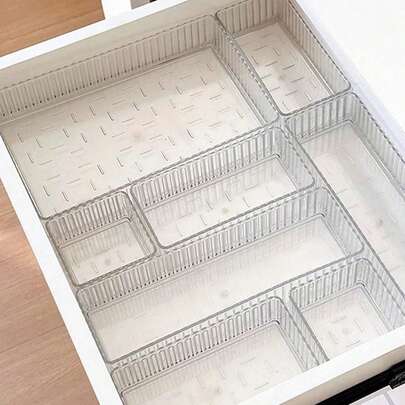 1 Stück/2 Stücke/5 Stücke/7 Stücke/10 Stücke/11 Stücke vielseitige klare Kunststoff Schubladenorganizer Set, ideal für Kosmetikaufbewahrung und Badezimmerorganisation, Mehrgrößenoptionen für jeden Raum, perfekt für Kommoden und Badezimmerschubladen, stilvoller Kosmetikaufbewahrungsständer, verschönert Heim- und Schlafzimmerdekoration, perfekt als Geschenk zu Feiertagen, Thanksgiving und Weihnachten, durchdachte Neujahrsgeschenke, einzigartige Geschenkboxen für Freundinnen, heben Sie Ihren Raum mit Herbst- und Feiertagsdekorationen hervor, unverzichtbarer Organizer für ein aufgeräumtes und stilvolles Zuhause.