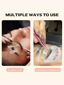 睫毛嫁接专用胶带，透气微孔睫毛胶带，隔离保护，沙龙美容工具，1-20片装 - 彩色 - 查看 2