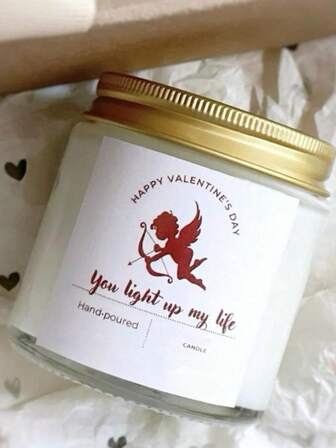 1pc Jar Candle,Cupid Love God Candle,Candle,Valentines Gift ,Candles Cute,Candle,Sented Candle,Decorative Candle,Soy Candles,Bestfriend Gifts,Gift For Woman,Winter Gift,Candles Home Decoration.Candlesornaments, Decorations,Candles.