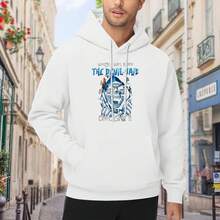 When I Was Born The Devil Said Skull Pattern Hoodie Casual Soft Short Sleeve Pure Cotton Hoodie - 款式23 - 查看 2
