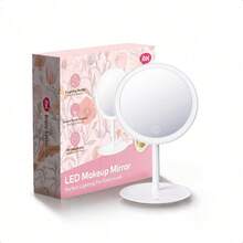 itel IMM-01 Rechargeable LED Makeup Mirror,Three Levels Of Brightness - Illuminate The Skin, Making Makeup Easier,USB-Type-C Rechargeable Portable Makeup Mirror, Long Battery Life Up To 480 Minutes,Round Base, Easy To Store Cosmetics And Other Supplies - White - View 7