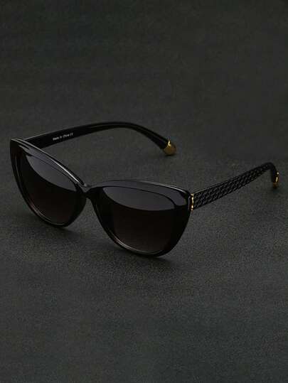 New Vintage Classic Floral Cat Eye Fashion Glasses, Fashion Eyewear For Women & Men, Suitable For Beach Party, Club, Festival Gifts, Colorblock Bohemian Vibe, Casual Daily High-End Stylish Glasses