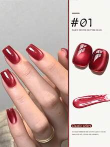 Miss Leia 1-8 15ml Autumn/Winter Nail Ankola Red Glass Bead Cat Eye's Gel Nail Polish, Brightens Skin Tone, Versatile, New Year Red Cherry Cat Eye Nail Polish, Color Gel Clear Coat, Beginner Nail Art, UV LED Curing, Soakable Semi-Permanent, Suitable For Beauty Salon Nail Salon Sets, DIY, Home, Holiday Gifts For Women, Nail Art, Suitable For All Seasons - Multicolor - View 15