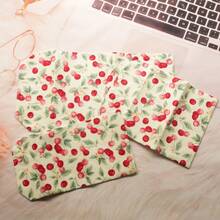 1Pc A5/A6 Cherry Pattern Laptop Cover, Planner Case Cover Protection Shell Magazine Cover Protection Office Stationery, Back To School
