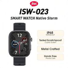 itel ISW-023 Smart Watch, 2.02" HD Display, Scratch-Resistant Crystal Screen, IP68 Waterproof And Dustproof Rating, 7-Day Battery Life - Black - View 1