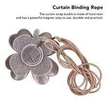 QY- 2 Alzapaños Magnéticos Para Cortinas 6 8 X 6 8 X 2 2 Cm Cuerda De Encuadernación Tallada En Resina Sujetadores Flexibles Para Cortinas Correas Para Cortinas En Forma De Ciruela Para Dormitorio  -6194 - pesimista - Ver 4