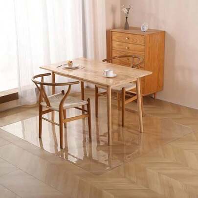 ダイニングマット クリア 床保護マット 150×190cm 厚み1.5mm PVC カーペットプロテクターマット 超防水・防汚 足元マット テーブルマット 床傷防止椅子/食卓/フロア/畳/机下/床暖房対応