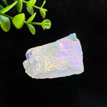 1 pieza de cuarzo de aura natural al azar - piedra en bruto para decoración del hogar y la oficina, energía y cristal curativo