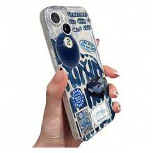 Funda de Teléfono Transparente Estilo Azul Profundo para  17/17 Pro/17 Pro Max, 16/16 Plus/16 Pro/16 Pro Max,  15/15 Plus/15 Pro/15 Pro Max,  14/14 Plus/14 Pro/14 Pro Max,  13/13 Pro/13 Pro Max,  12/12 Pro/12 Pro Max,  11/11 Pro/11 Pro Max.Resistente a los golpes, a la suciedad y con cobertura completa. - transparente - Ver 4