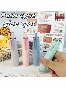 1 Rollo de cinta adhesiva doble cara recubierta, dispensador de cinta adhesiva permanente para scrapbooking, adecuada para scrapbooks, manualidades y proyectos artísticos, rodillo de cinta para fotos, suave y limpia, esencial para volver a la escuela - Multicolor - Ver 13