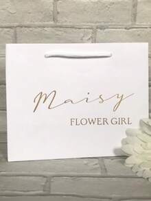 1pc Gift Bag, Custom Wedding Bridesmaids Gift Bag, Custom Name Wedding Gift Box, Bachelor Party Bag, Welcome Gift Bag, Large Capacity Wedding Party Gift Bag, Engagement Gift Bag, Elegant Gift Bag, Graduation Gift Bag, Employee Gift Bag, Valentine's Day, Birthday Gift Bag, Ideal Gift For Bridesmaids Gifts Unique, Personalized, Ideal Gifts For Him, Living Room, Home, Tea Room, For Anniversaries, For Graduation, For Weddings - Multicolor - View 19