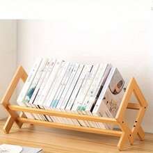 1个桌面小书架，用于存放书籍、杂志和其他物品，可放置在书桌、办公桌、客厅桌子上，帮助整理桌面，节省空间，保持物品整洁有序，适合学生、上班族和家庭日常使用。 - 彩色 - 查看 11