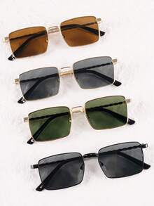 Unique Twisted Leg Fashion Oval Fashion Glasses Set, Stylish Back To School Preppy Outfit - Multicolor - View 22