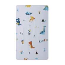 BEEWEED 1 套超柔软微纤维婴儿床单套装 - 适用于标准婴儿床和幼儿床垫，动物图案床垫保护套，1 包，尺寸 28*52*8 英寸/71*132*20 厘米 - 彩色 - 查看 6