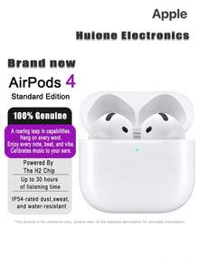 Apple AirPods 4 简约实用多功能 – USB-C 充电盒，蓝牙耳机，兼容 iPhone/iPad/Mac - 白色 - 查看 12