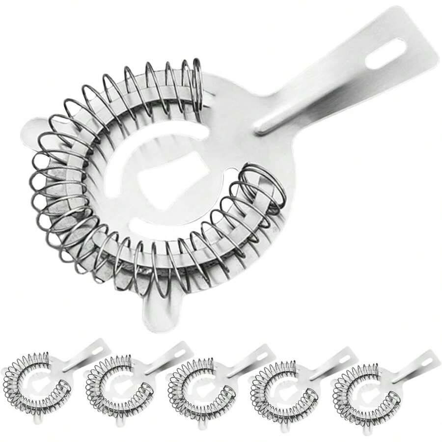 6 Piezas Colador para Cócteles de Fina Acero Inoxidable Filtro para Bebidas y Jugos Herramienta Profesional para Barra y Bartenders - 1 - Ver 1