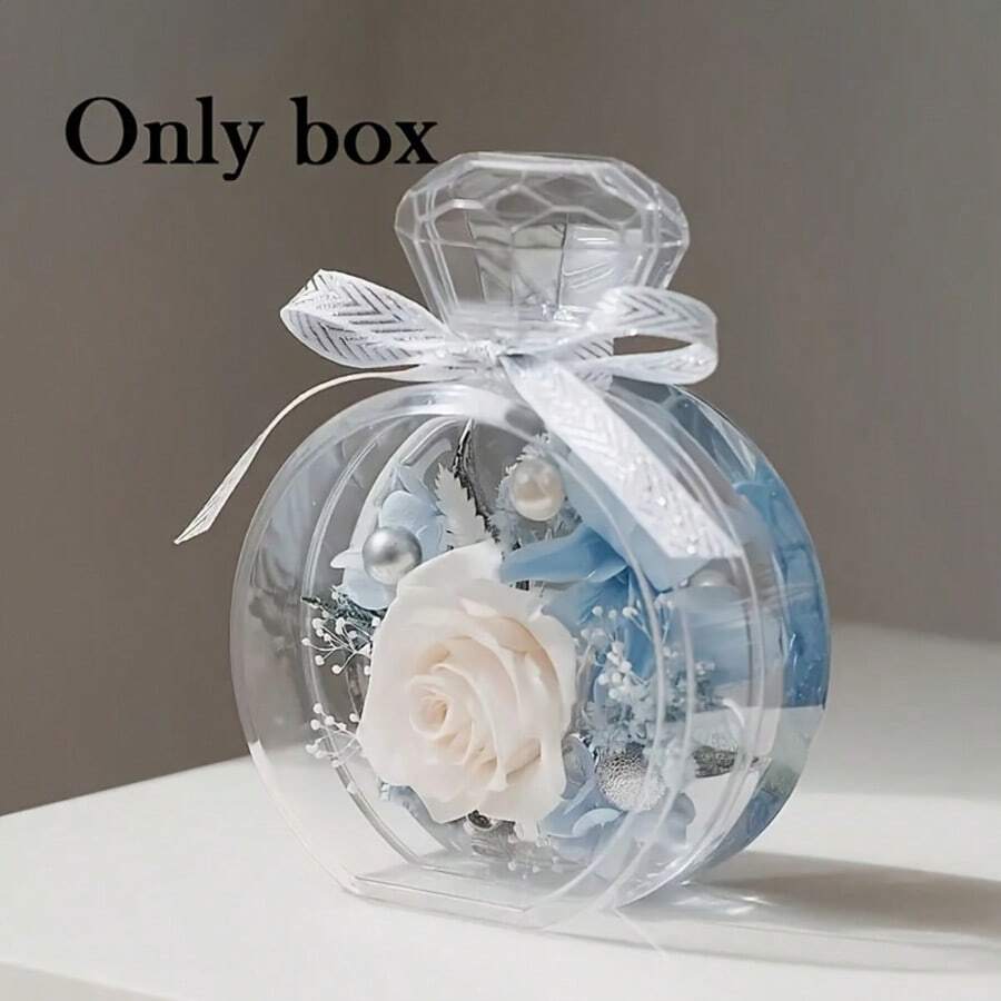 1/3pcs Transparent Decorative Bottles, Suitable For Preserved Flowers, DIY Materials, Gift Packaging Boxes, Valentine's Day Gifts - Multicolor - View 1