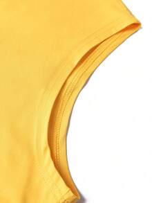 GRDR 男士夏季休闲无袖圆领背心 - 黃色 - 查看 4