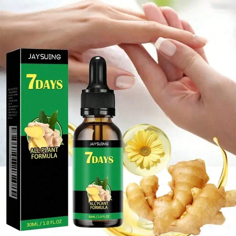 30ml,Solución de cuidado de uñas de jengibre,, suaviza la cutícula de uñas, ilumina las uñas, suaviza las uñas, blanquea las uñas, cuidado suave uñas y pies suaviza la superficie de uñas solución de uñas hidratante y brillante - Verde - Ver 1