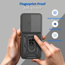 Funda de teléfono compatible con Infinix Hot 60i 4G/Hot 60 5G con lente de cámara deslizante y soporte - Ver 6