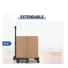 重型可折叠手推车，六轮设计，便携式可折叠平板车，弹性绳索，防滑纹理，适用于旅行、搬家、购物和办公等多种场合，符合人体工学，紧凑耐用，满足日常使用需求，适用于家庭、宿舍、工作场所、酒店住宿等多种场景，易于存放，耐候框架，滑动顺畅，轻便易携，承重能力强，是搬运行李、包袋、箱子和各种用品的多功能运输解决方案，即使在繁忙的季节也能轻松移动。 - 彩色 - 查看 8