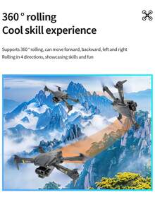 高清航拍无人机，长续航可折叠四轴飞行器，遥控飞机，智能避障，一键起飞降落 - 彩色 - 查看 9