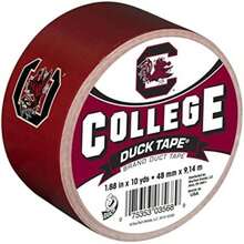 Duck Brand 240279 - Cinta adhesiva con logotipo de la Universidad de Carolina del Norte, 1.88 pulgadas por 10 yardas, rollo único(South Carolina) - Multicolor - Ver 2