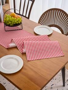 1 chiếc khăn trải bàn dệt kẻ caro đỏ, kiểu nhà nông thôn, đa năng cho các dịp lễ, tiệc tùng, đám cưới, phòng ăn, phòng khách, bàn cà phê, trang trí nhà cửa, mọi mùa. - Đỏ - Xem 9
