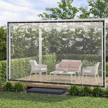 Heavy Duty Clear Plastic Tarp With Grommets Windproof And Snowproof Outside Patio Henhouse Porch Gazebo Plant Garden Tarpaulin Outdoor Protection For Camping Skylights Gazebo Event Organizers - 200x200cm - View 2