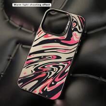 Una funda de teléfono colorida con patrón de rayas de anime en plata IMD, adecuada para las series Apple 11, 12, 13, 14, 15, 16 Pro Max y las series  A05, A15, A25, A35, A55, S23, S24. - Mezcla de colores - Ver 9