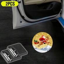 Multi-Pack Car Battery Powered LED Welcome Lights - Universal Car Door Decorative Atmosphere Lights - Suitable As Halloween, Valentine's Day, Thanksgiving, Christmas Gifts - Easy To Install, Personalized And Practical. - Bright Black - View 35