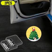 Multi-Pack Car Battery Powered LED Welcome Lights - Universal Car Door Decorative Atmosphere Lights - Suitable As Halloween, Valentine's Day, Thanksgiving, Christmas Gifts - Easy To Install, Personalized And Practical. - Bright Black - View 55