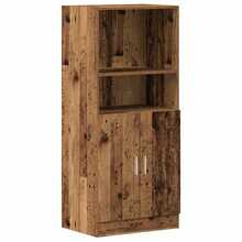3 Piece Kitchen Cabinet Set Old Wood Engineered Wood - Brown - View 8