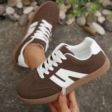 2025春季新款女士厚底休闲鞋，防滑、舒适、时尚、百搭 - 棕色 - 查看 10