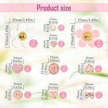 30 Pcs Pink Beach Charms, Accessories Flower Pearl Cute Decoration Bag Charms Bogg Bags Rubber Tote Beach Bags Women - ban đầu - Xem 4