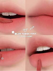 Rom&nd Romand BLUR FUDGE TINT 17 PEACH DOWN 唇釉，啞光唇釉，輕盈奶油質地，易於塗抹，持久顯色，高顯色度，不乾澀，絲絨順滑，啞光妝效，易於暈染，韓系彩妝，韓國化妝品，禮品套裝 - 17 PEACH DOWN - 查看 7