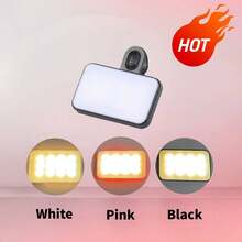 Fill lights 250mAh LED Selfie Light, Portable LED Light, Ring Light, Clip-On Fill Light, 3 Lighting Modes, Phone Selfie Light, Makeup Mirror Light, Suitable For Phones And Computers, For Makeup, Zoom Meetings, Live Streaming, Vlogging, Perfect Selfie And Video Calls, Photography, Christmas Gift, Room Decor - Square Fill Light - View 11