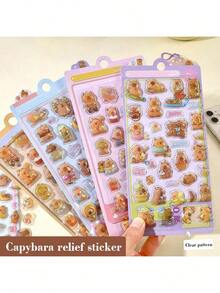 ملصقات كرتونية ثلاثية الأبعاد، ملصقات حيوانات كرتونية لاصقة ذاتيًا، تستخدم لتزيين الكتب والقرطاسية، ويمكن استخدامها أيضًا لمشاريع DIY، ولوازم المكتب، ولوازم المدرسة، وتحضير المدرسة وملصقات يدوية أخرى