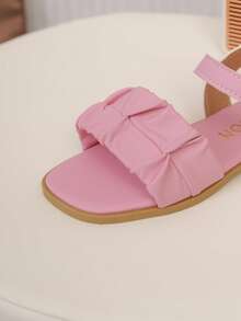 Sandal Anak Modis, Desain Ujung Sandal dengan Hiasan Gesper Logam Musim Panas Terbaru, Sandal Anti Selip Tahan Aus untuk Aktivitas Luar Ruangan, Sandal Pantai Modis & Serbaguna - Berwarna merah muda - View 8