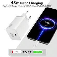 48W GaN Fast Charging Head, For Laptop & Tablet & Phone 3-In-1 Charger Compatible With Iphone 17-14 Series, Compatible With Samsung S25/2024, Pixel 9-7, And IPad Pro Series PD Wall Fast Charging Adapter Phone Charger High Output Power - EU C Type Plug(220-240V) - View 6