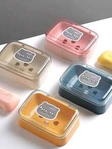 1pc Multifunctional Soap Dish/Storage Box - Multicolor - View 3