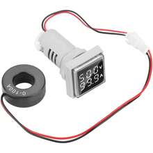 Pantalla de Voltaje de CA Voltímetro Digital LED, Amperímetro de 120 V CA 80 300 V Pantalla Digital Pantalla de Alta Precisión Indicador de Medidor de Corriente de Voltaje - Amarillo - Ver 1