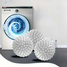 10/5/3/1 pièce Boules de lavage réutilisables - Anti-enchevêtrement, Élimination des taches et Retrait des peluches, Spécifique aux vêtements, Sans alimentation électrique, Élément de nettoyage ménager essentiel - Boules adoucissantes pour le lavage et le séchage du linge, Réduction des plis et de l'électricité statique, Prévention des enchevêtrements dans le ménage et la blanchisserie libre-service, Sans électricité requise - Boules de séchage anti-statiques, Boules d'agitation d'adoucissant, Réduction des plis, Prévention des enchevêtrements - Blanc - Voir 17