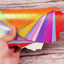 Shiny Origami Paper, 50/100 Sheets 10 Colors Glitter Iridescent Origami Paper - 3.93 Inch Square Single Sided Oragami Papers For DIY Decoration, Scrapbook Decor, Folding Crafts, Arts And Crafts Projects - Multicolor - View 4