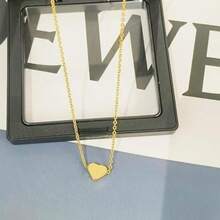Gargantilla de corazón para mujer, Collar de Acero Inoxidable con Dije de Corazón Baño de Oro 18K, Joyería para Mujer minimalista y moda, Regalo para Madres Parejas Novia Cumpleaños(Corazón-Gold) - Multicolor - Ver 6